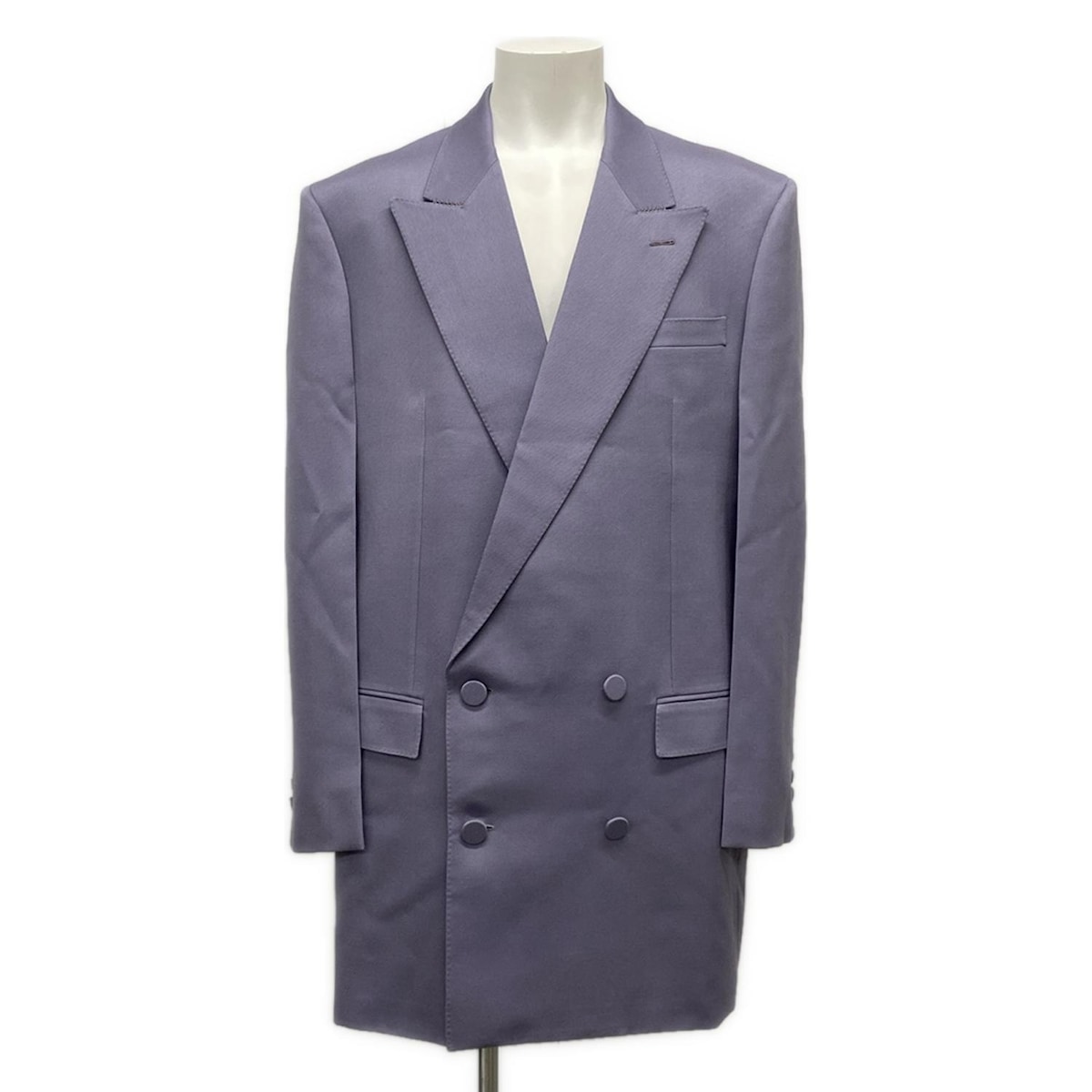 【中古】GUCCI(グッチ) ジャケット ダブルブレストジャケット ラベンダー ウール
