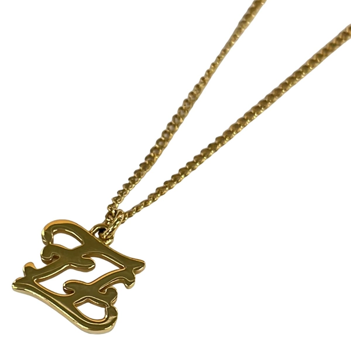 【中古】FENDI(フェンディ) カーリグラフィ ネックレス ゴールド 11,967円