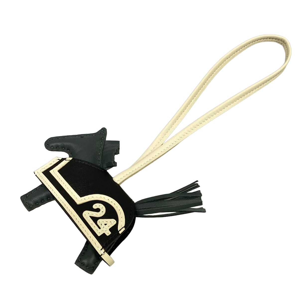 【中古】HERMES(エルメス) エルメス ロデオチャーム ロベオ24 PM キーホルダー(引きつける) 頭を覆う物マングローブ/クレ/ノワール