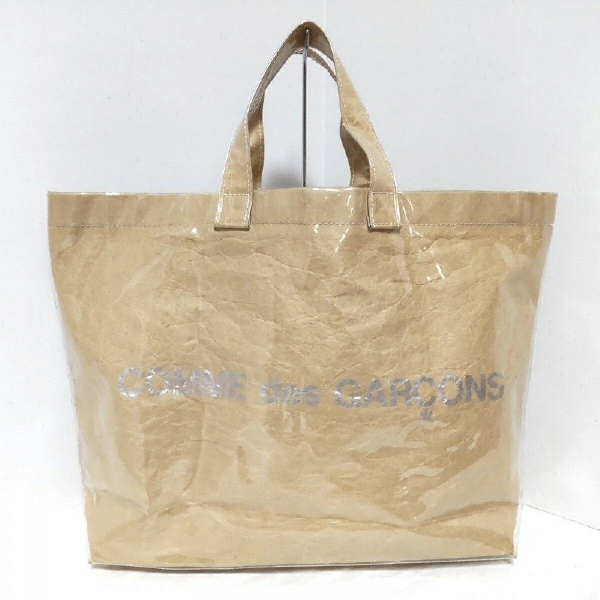 【楽天市場】【新着】【中古】COMMEdesGARCONS(コムデギャルソン) トートバッグ ベージュ×クリア ビニール×クラフト紙