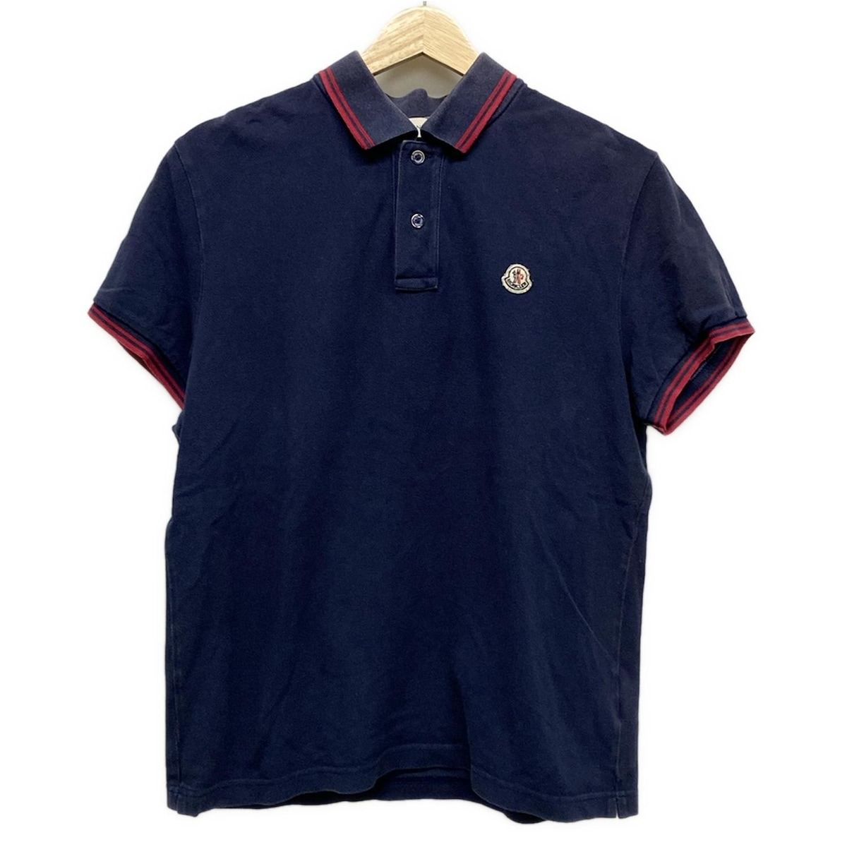 国内正規モンクレール　MONCLER フラグメント 半袖 ポロシャツ M MONCLER モンクレール 半袖 ポロシャツ メンズ ワンポイント