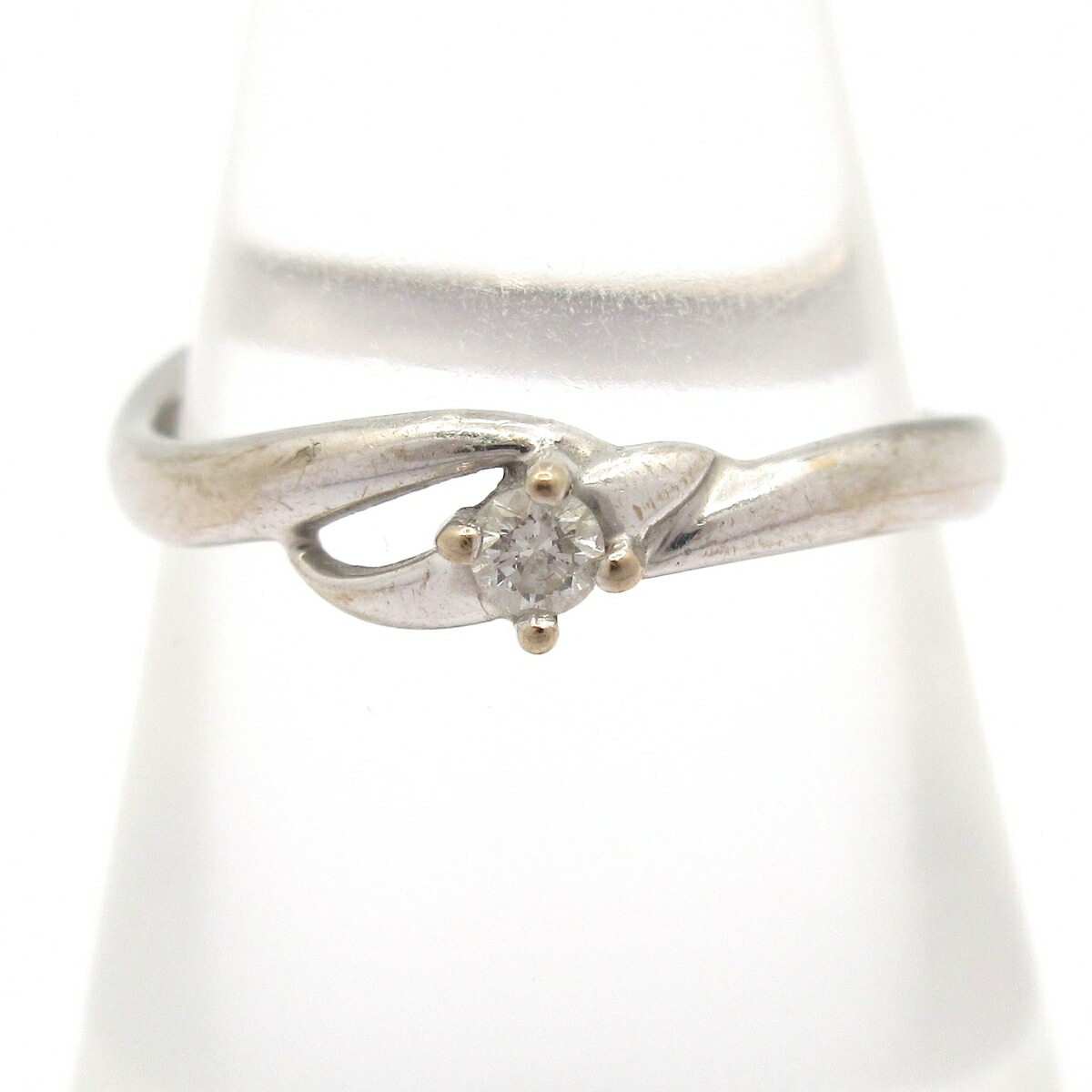 k18WG ダイヤモンド0.08ct クレージュ　ハートモチーフリング　9号 k18WG ダイヤモンド0.08ct クレージュ ハートモチーフリング 9号 k18WG