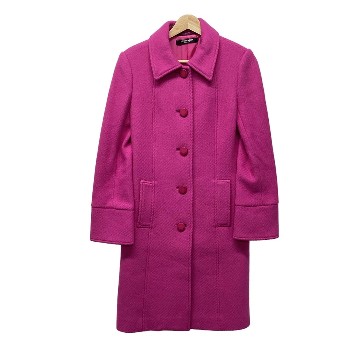 レオナールコート レオナール シルクコート 紺 ビーズ ラインストーン LEONARD | UTA