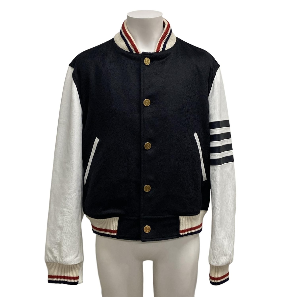 【希少モデル】トムブラウン☆袖レザースタジャン トリコロール 入手困難 楽天市場】トムブラウン THOM BROWNE メンズ アウター