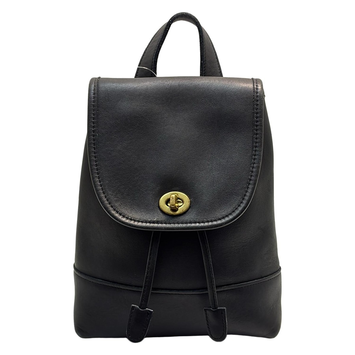 【中古】COACH(コーチ) リュックサック 黒 レザー