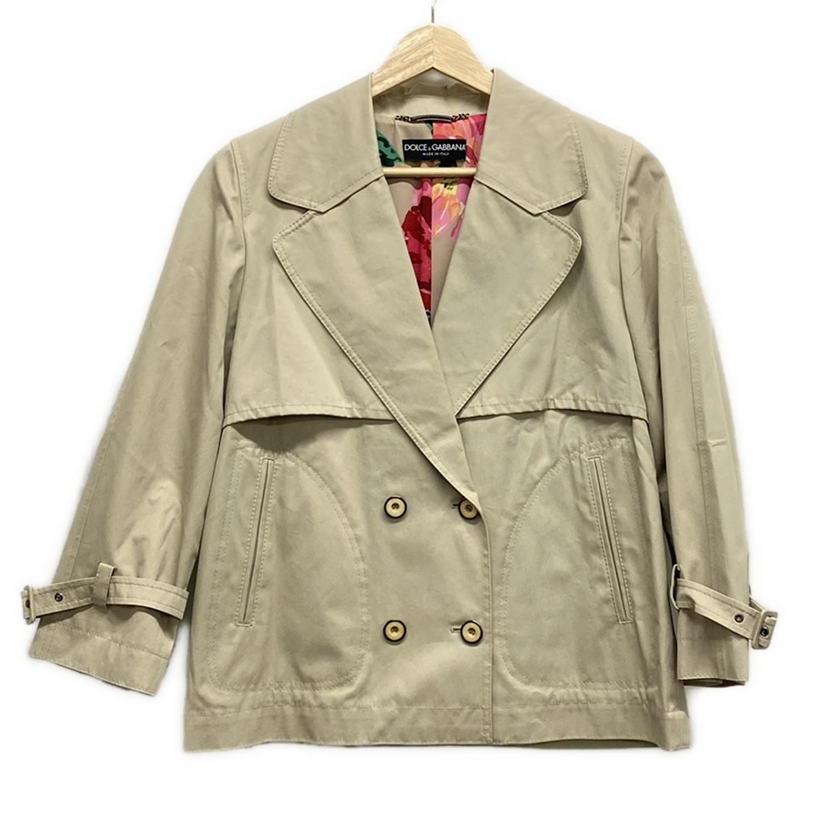 【中古】DOLCE\u0026GABBANA(ドルチェアンドガッバーナ) 上衣 長袖/ダブル/春/秋 ベージュ