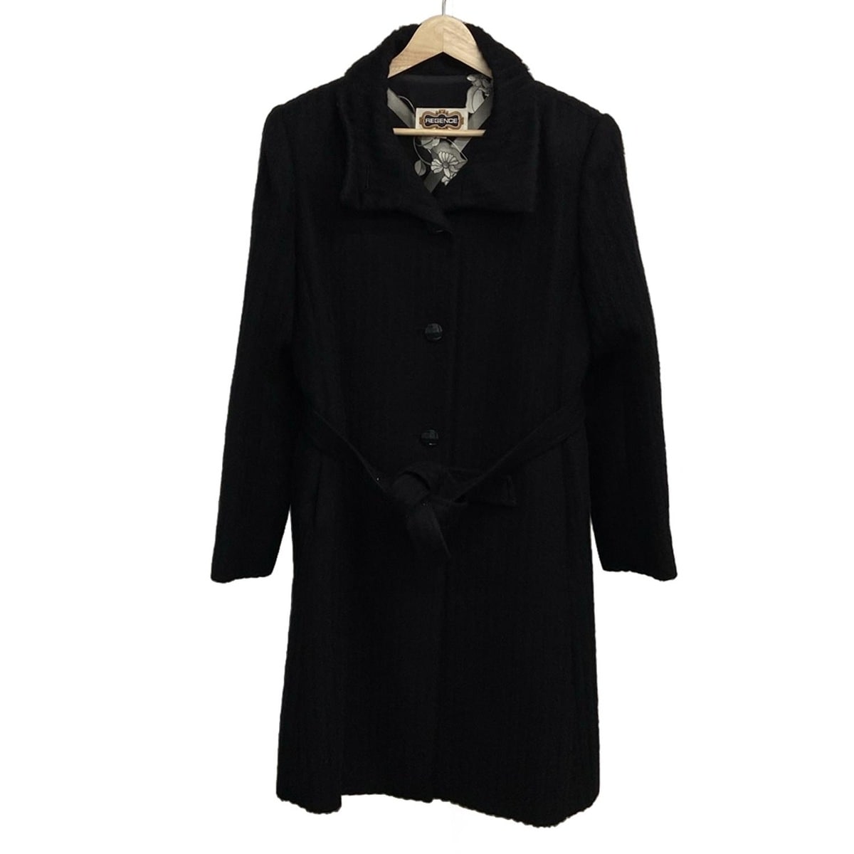 【中古】REGENCE(レジアンス) コート 長袖/秋/冬/ロング/アルパカ×ウール 黒 6,422円
