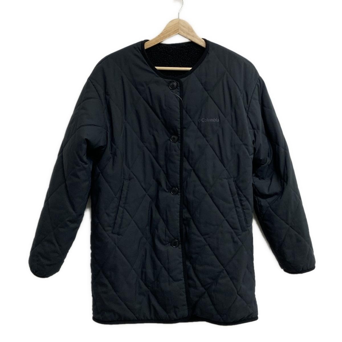 【中古】columbia(コロンビア) コート 長袖/フリース/リバーシブル/キルティング/中綿/冬 ダークネイビー
