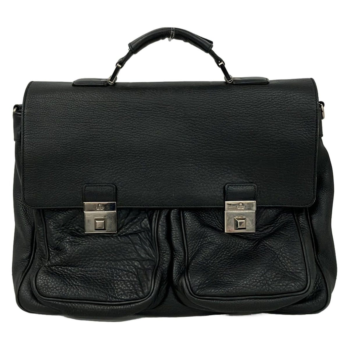 【中古】GUCCI(グッチ) ビジネスバッグ 黒 レザー|ブランディア 店