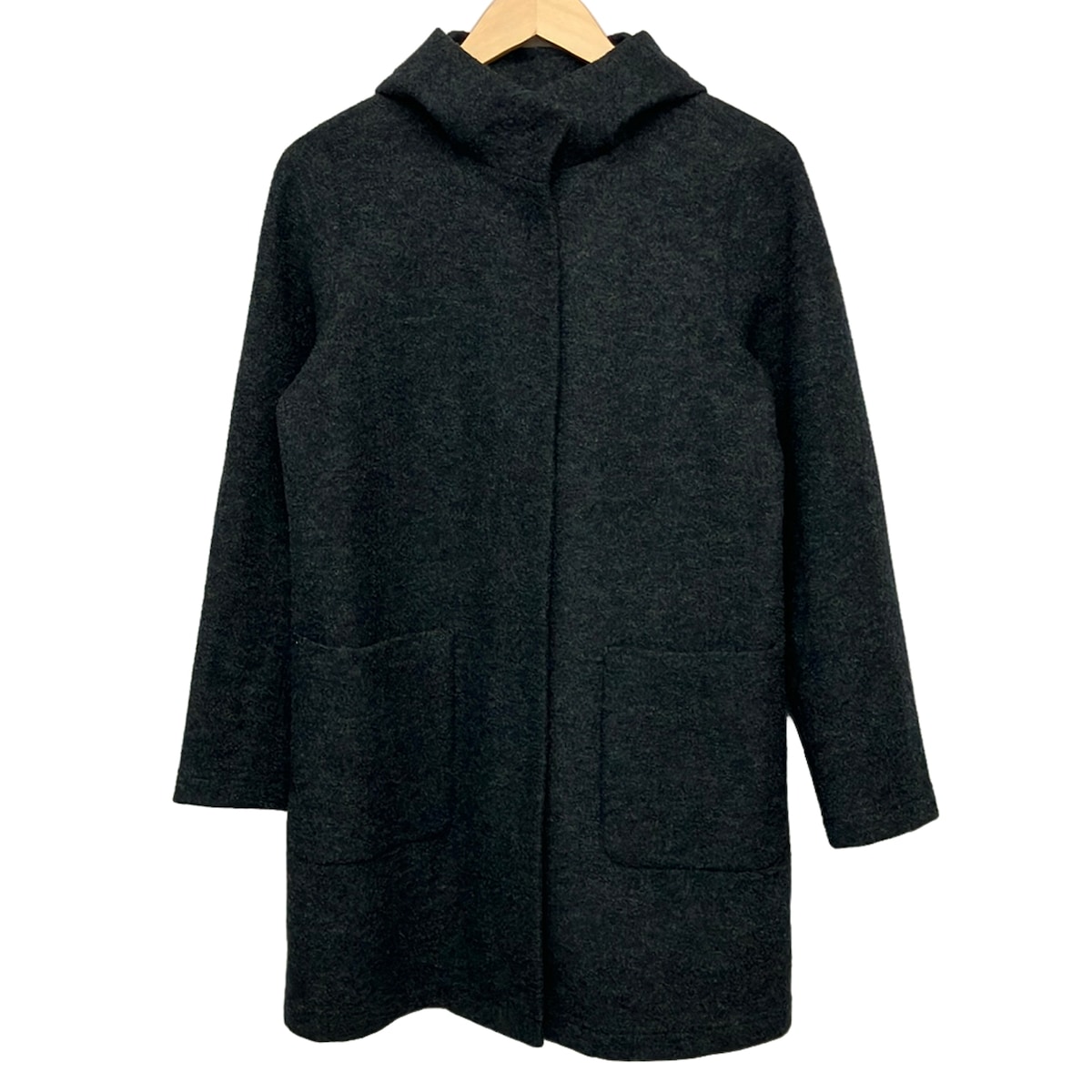 【中古】MACKINTOSH LONDON(マッキントッシュ英国の首都) 厚地の外套 ボンネット/長袖/秋/冬/羊毛混 靉靆たる薄墨色