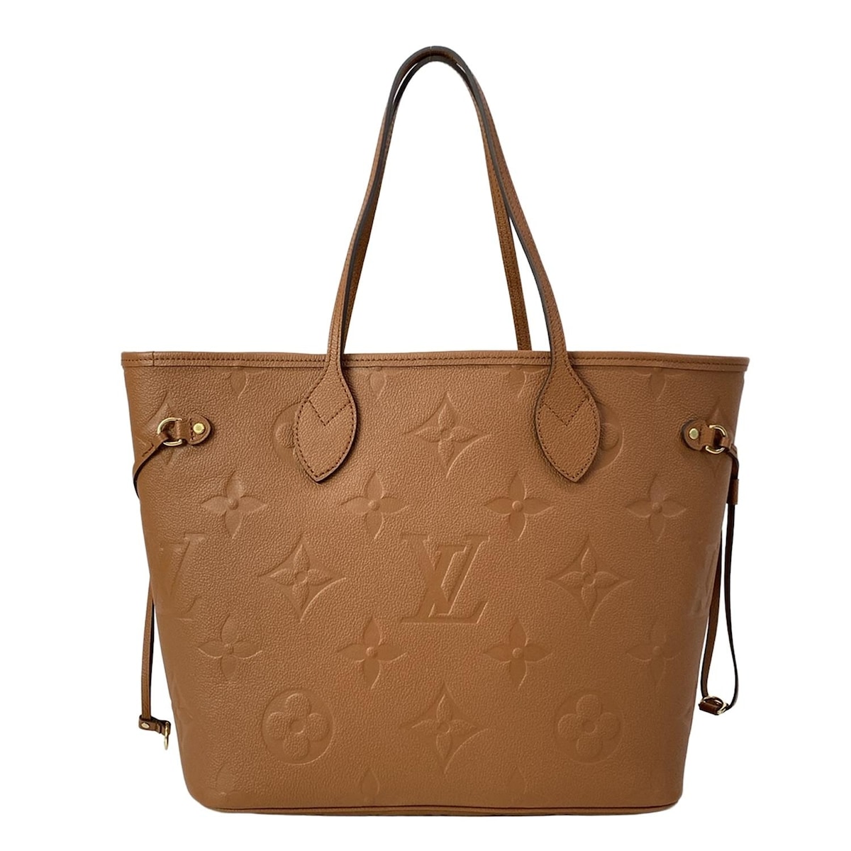 【中古】LOUIS VUITTON(ルイヴィトン) ネヴァーフルMM トートバッグ コニャック レザー、牛革
