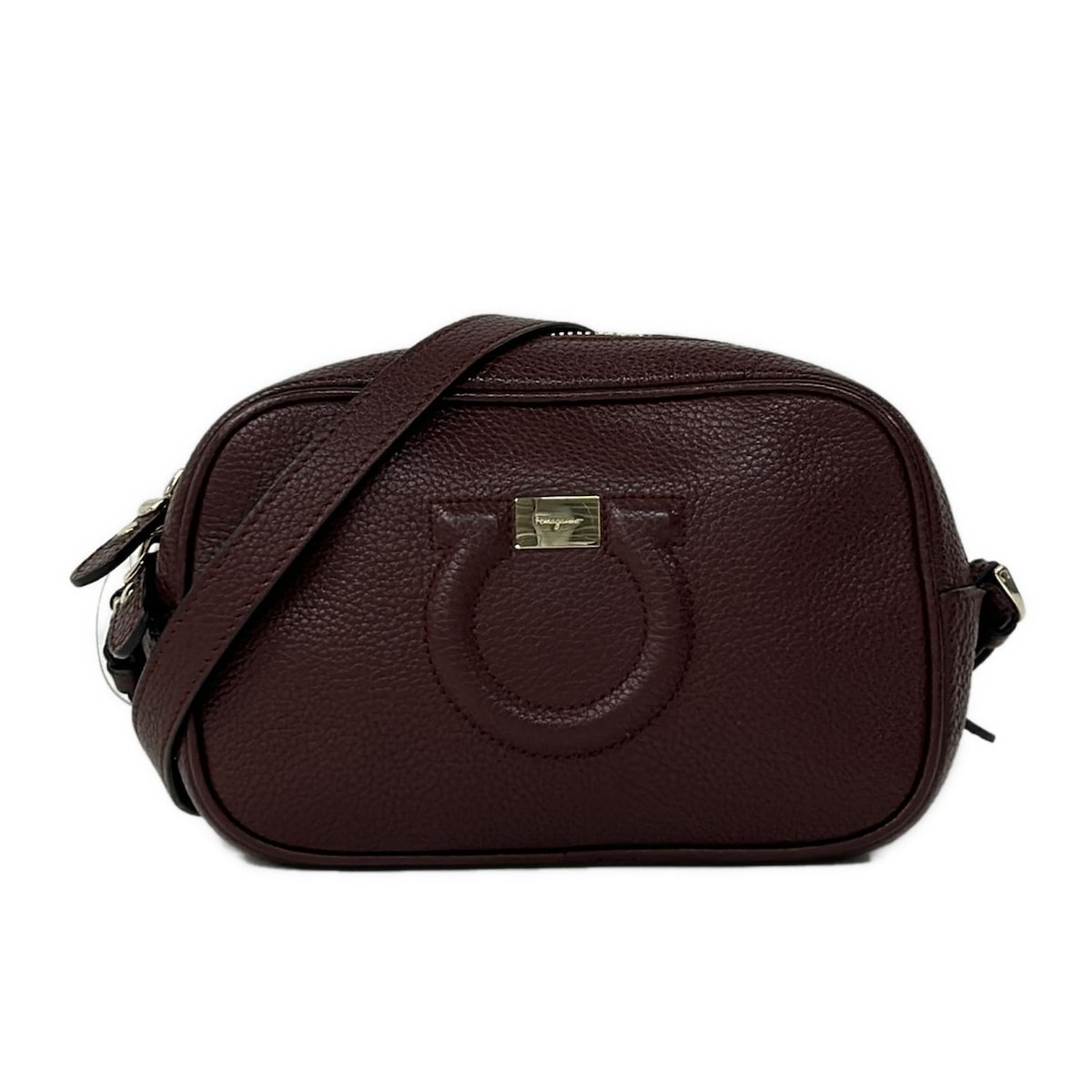 【中古】FERRAGAMO/SalvatoreFerragamo(サルバトーレフェラガモ) ガンチョシティ ショルダーバッグ ミニバッグ ボルドー レザー