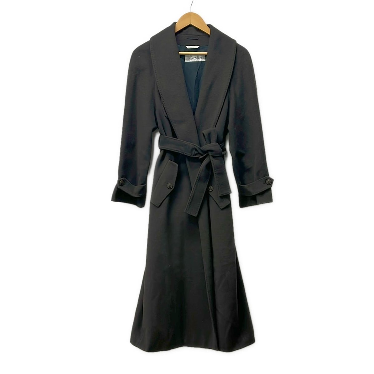 【中古】Max Mara(マックスマーラ) コート 長袖/冬/ヴァージンウール/カシミヤ混 ダークグリーン