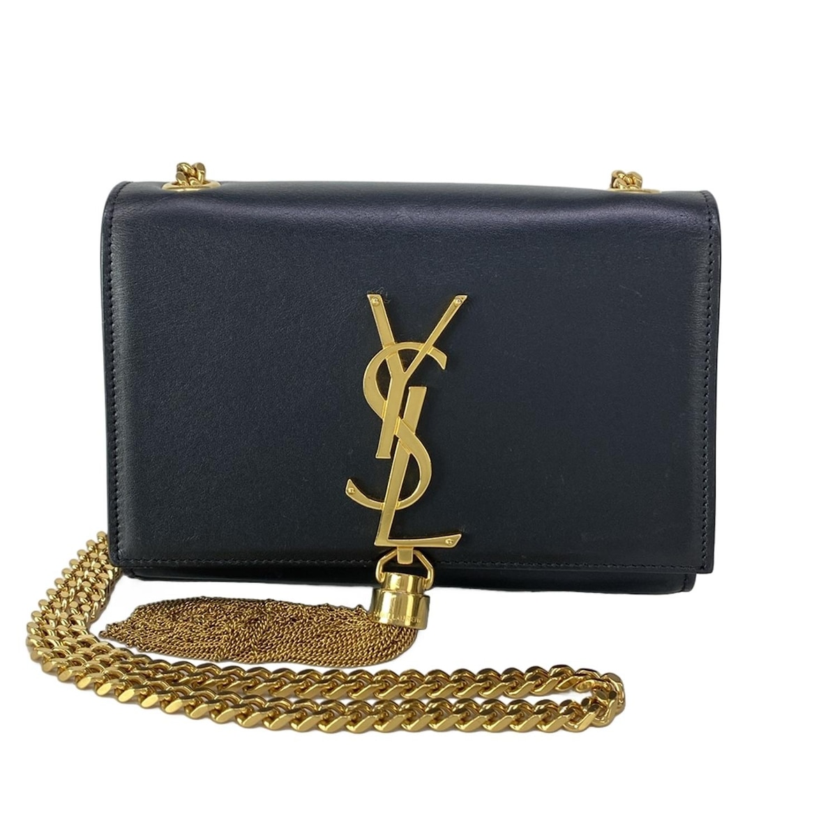 【中古】SAINT LAURENT PARIS(サンローランパリ) ケイト スモール ショルダーバッグ 黒 レザー