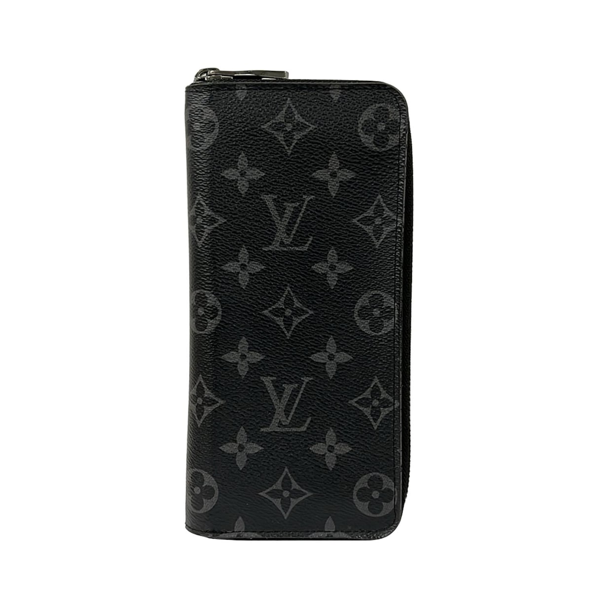 【中古】LOUIS VUITTON(ルイヴィトン) ジッピー・ウォレット ヴェルティカル 長財布 イニシャル刻印 モノグラムエクリプス