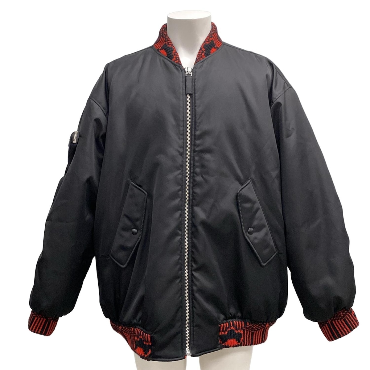 プラダ　ナイロンブルゾン　48ネイビー プラダ Re Nylon リ ナイロン 22年 ナイロン ブルゾン 52 メンズ