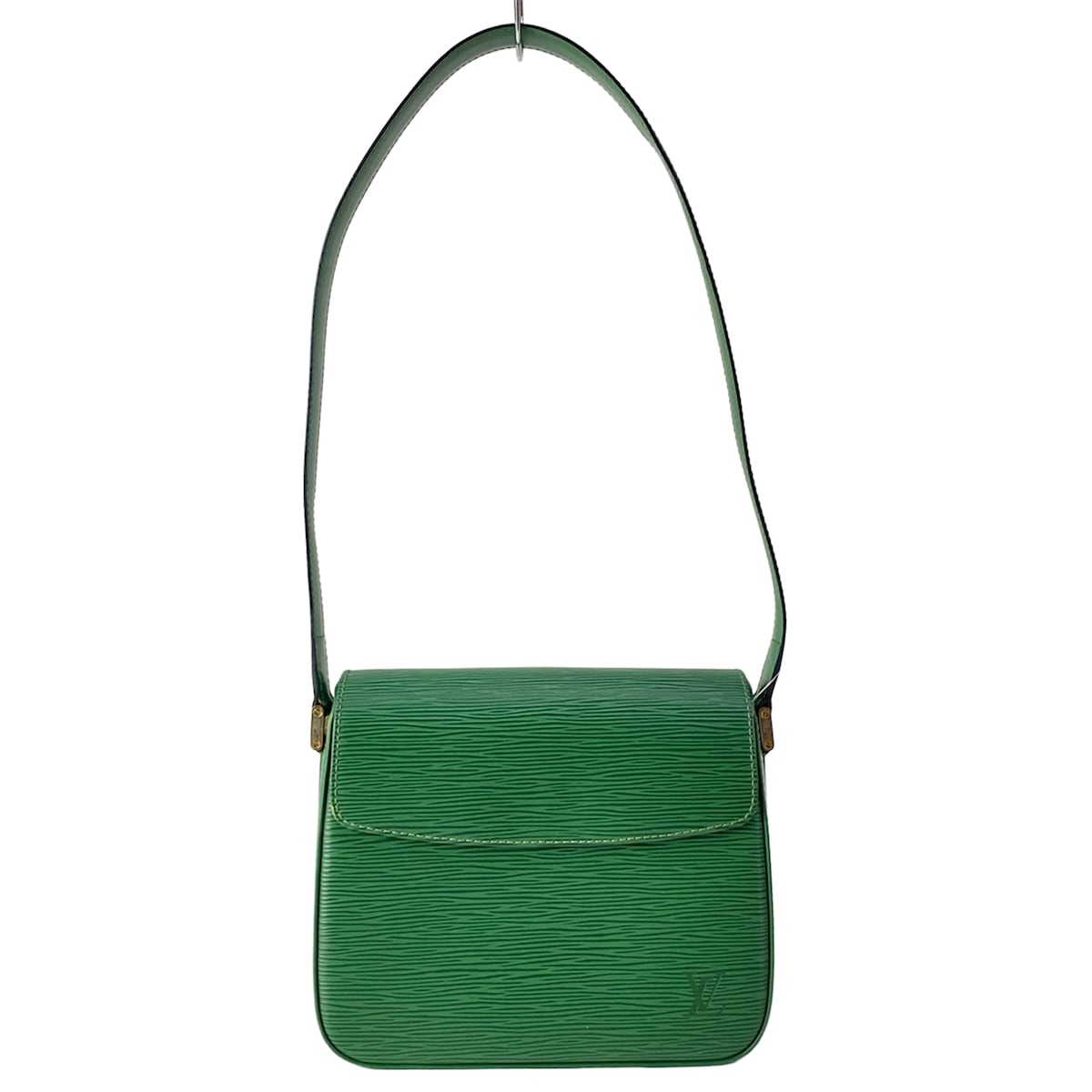 【中古】LOUIS VUITTON(ルイヴィトン) ビュシ ショルダーバッグ ボルネオ緑であること なめし革