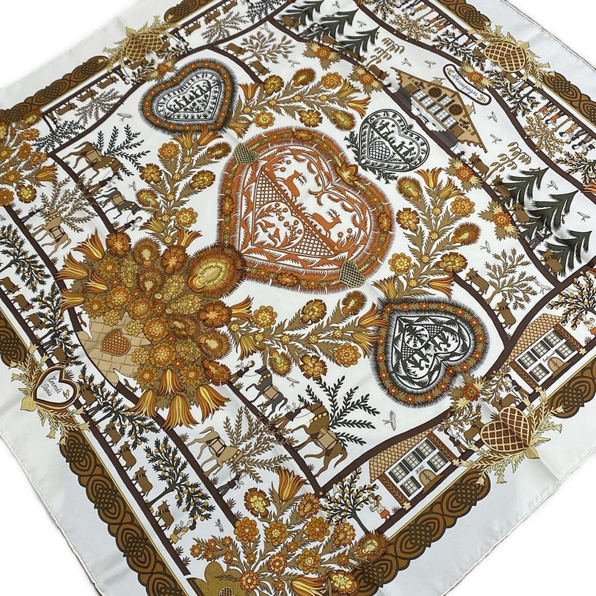 楽天市場】エルメス HERMES スカーフ カレ90 Concours detriers