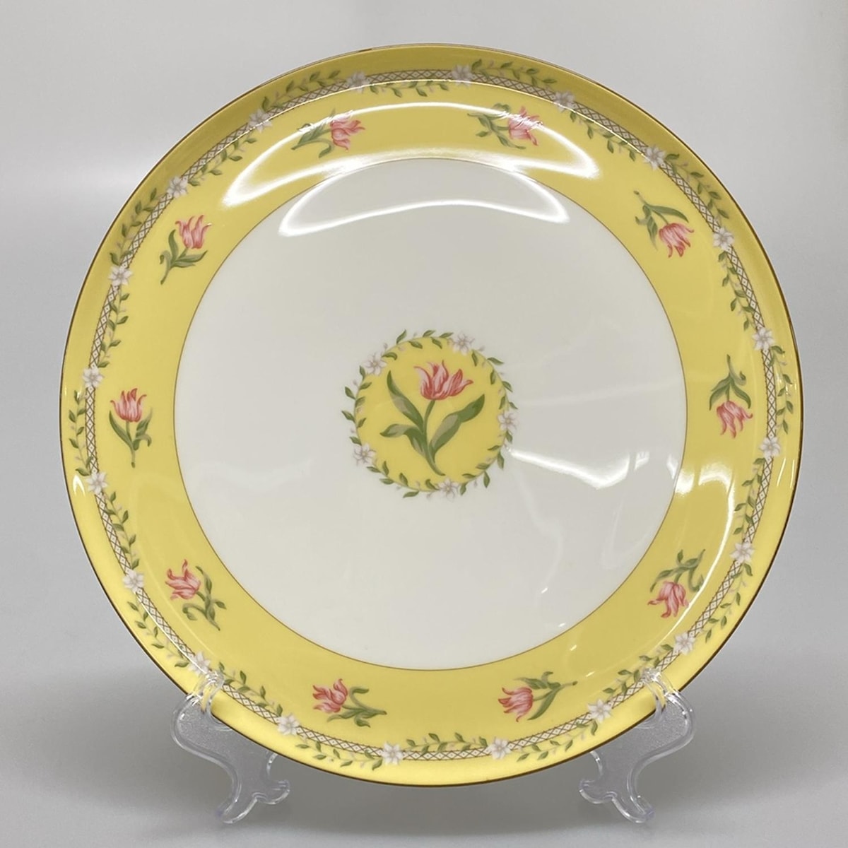 1793 ティファニー　イエローフラワー　皿　25cm 1793 ティファニー イエローフラワー 皿 25cm 1793 ティファニー