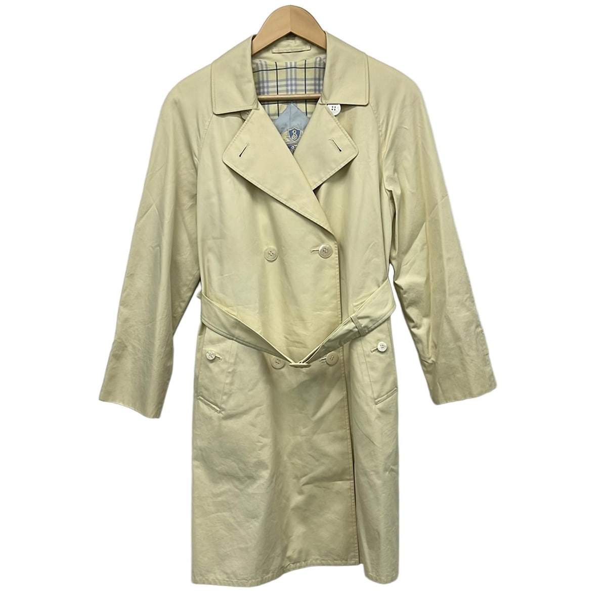 【中古】Burberry(バーバリーズ) コート 長袖/春/秋/ベルト付き ライトイエロー
