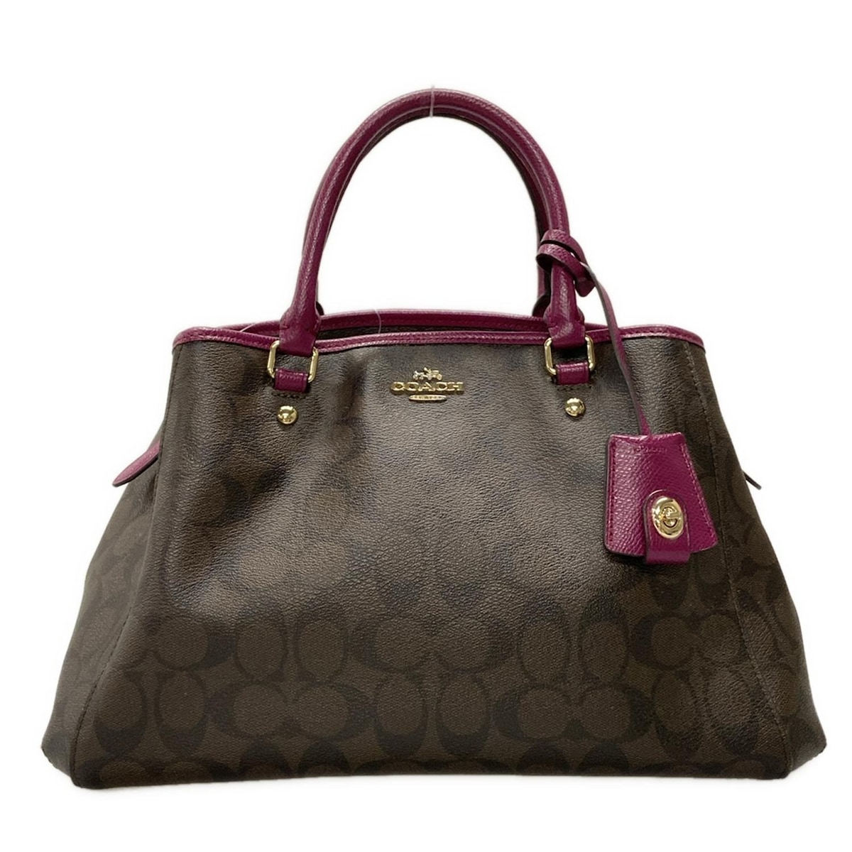Coach ハンドバッグ シグネチャーミディアムキャリーオール 1447 COACH - Coach ハンドバッグ シグネチャーミディアムキャリー