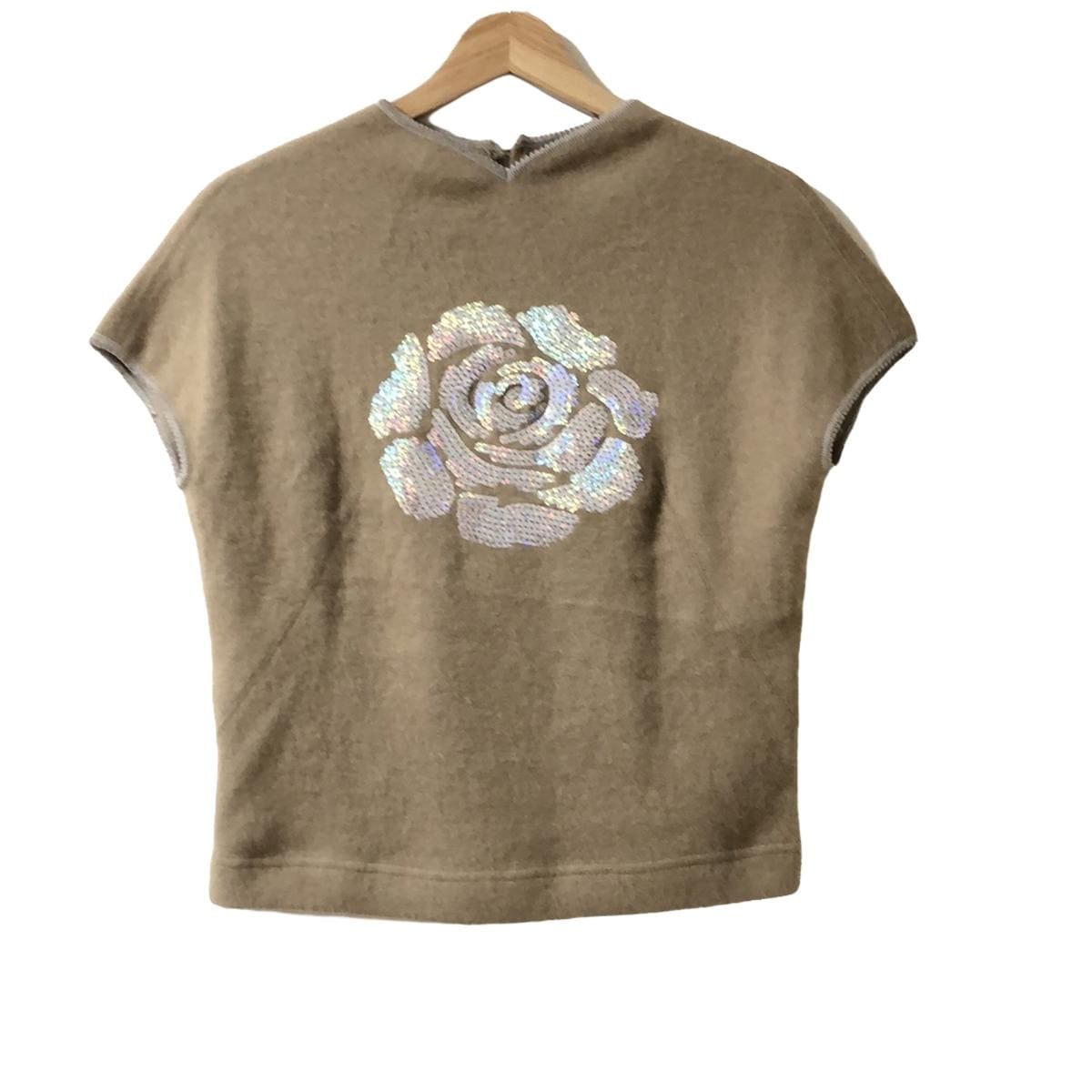 Theory - theory(セオリー) 半袖セーター サイズP M レディース美品  - グレー ラメ theory(セオリー) 半袖セーター サイズP M レディース美品