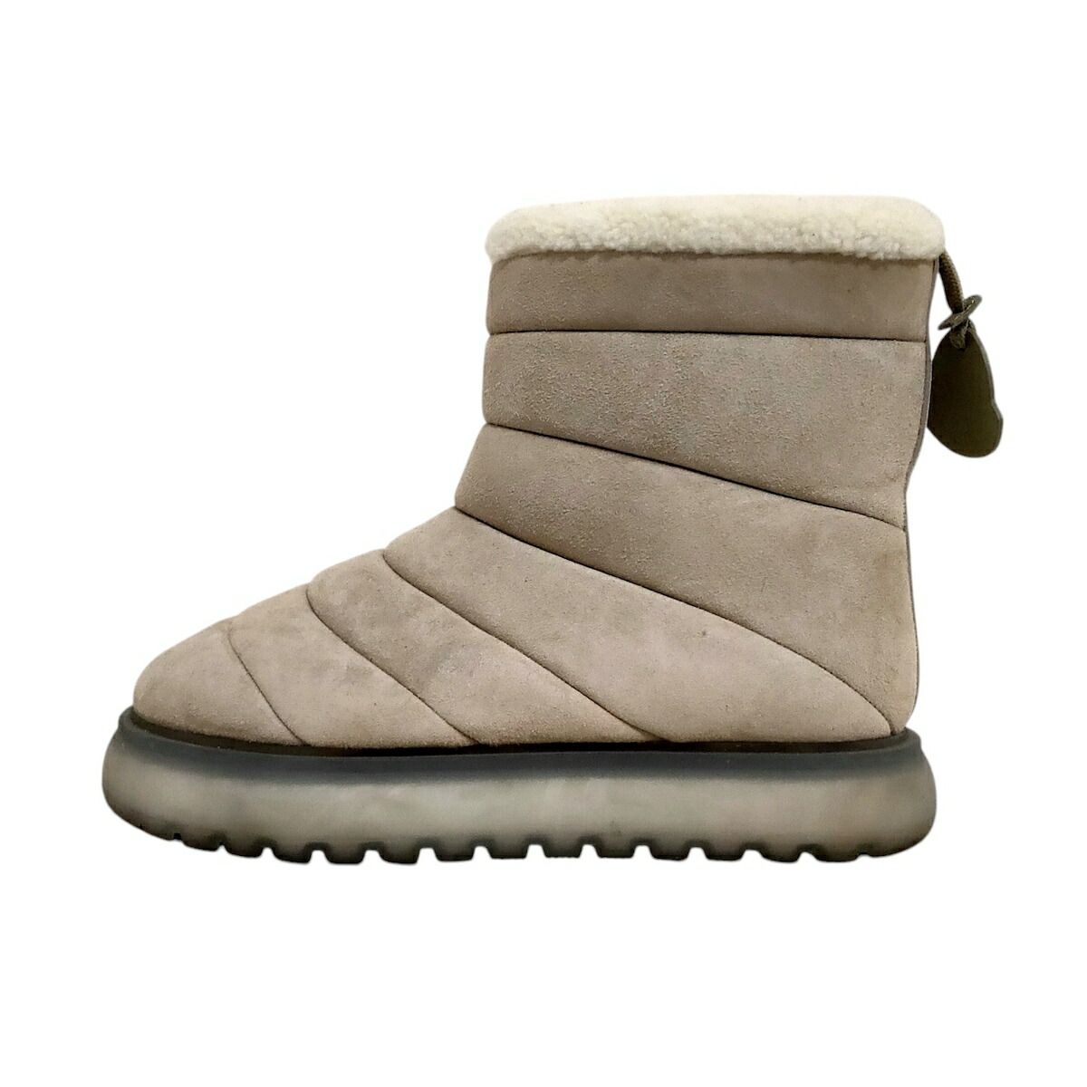 MONCLER ベージュ スエード ムートンブーツ