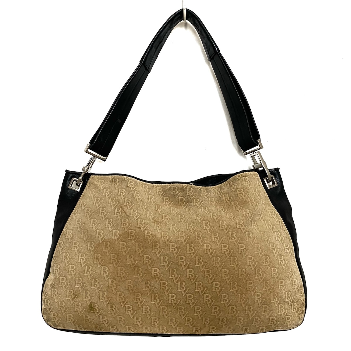 【新着】【中古】BOTTEGA VENETA(ボッテガヴェネタ) ショルダーバッグ ベージュ×黒 レザー