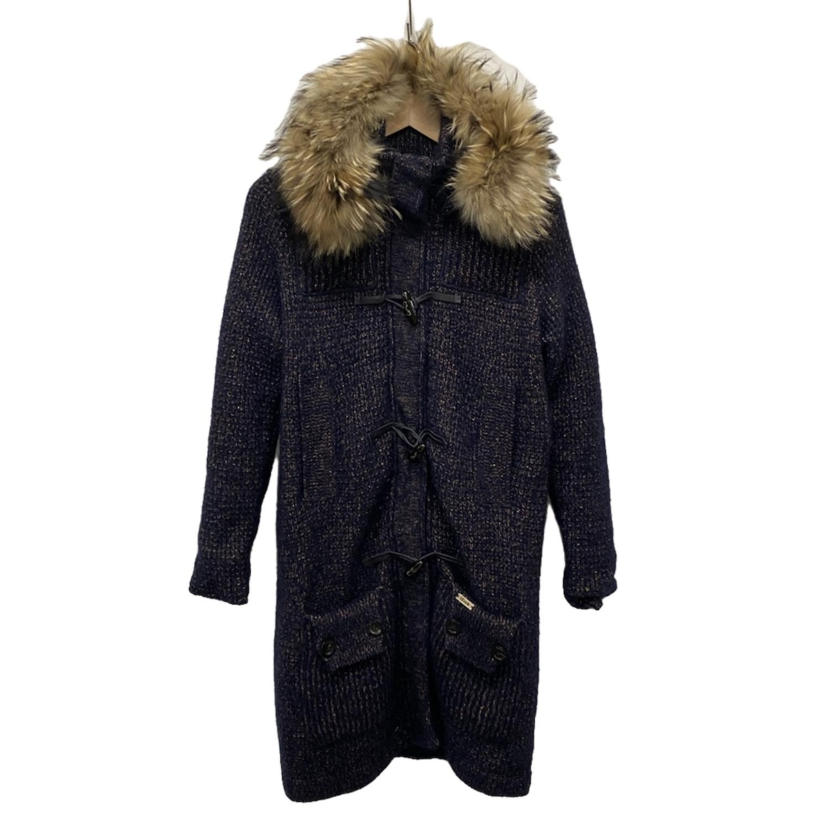 楽天市場】BARK バーク ニットダッフルコート ブラック XS 【中古