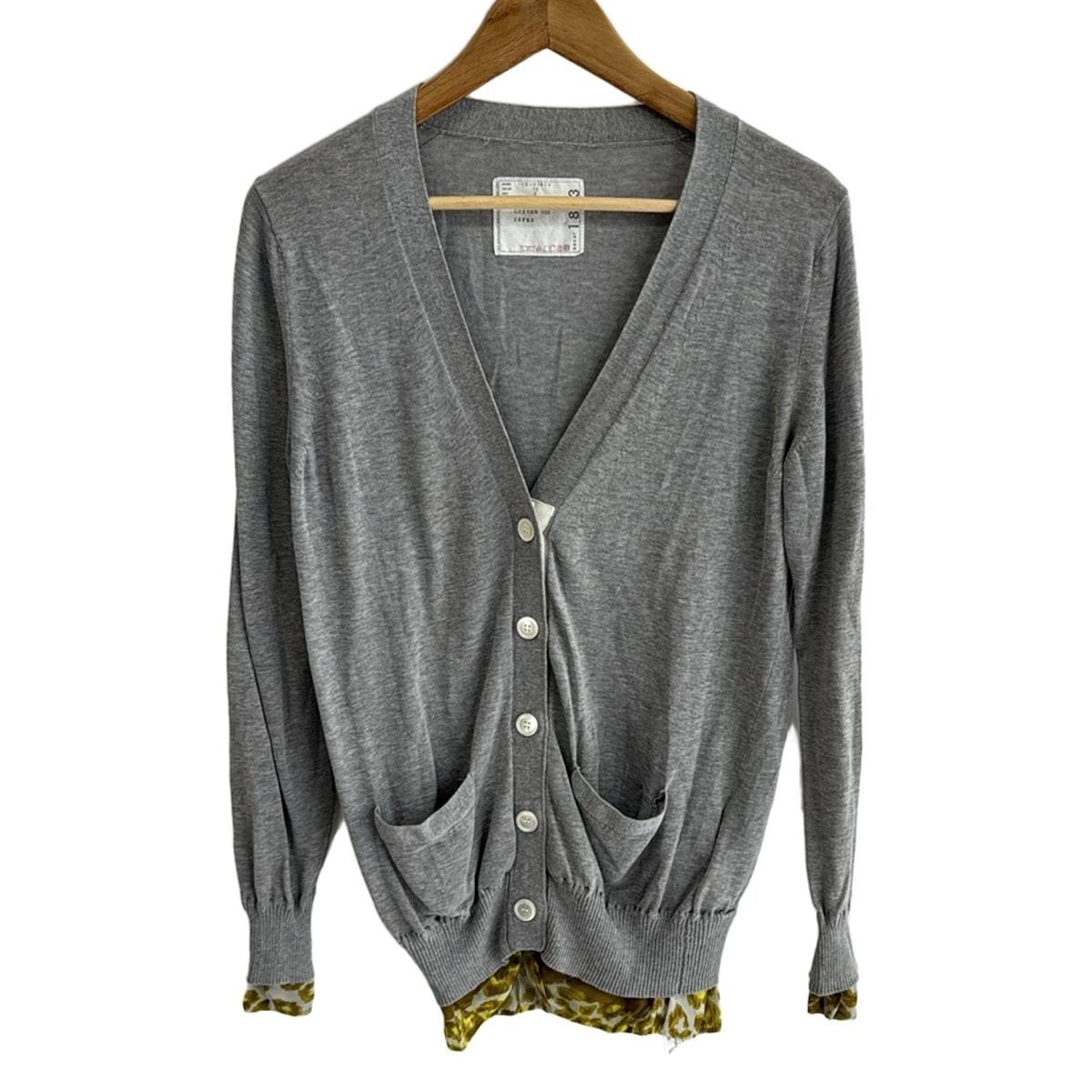 楽天市場】【中古】 Sacai サカイ 23AW Nylon Twill Mix Knit Cardigan