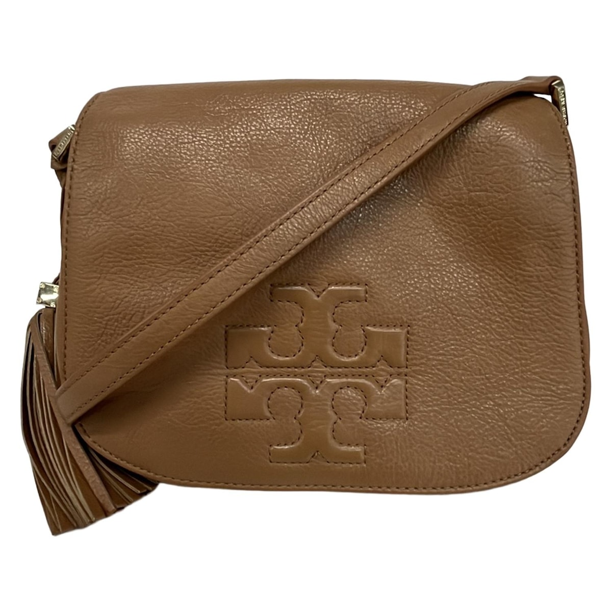 【中古】TORY BURCH(トリーバーチ) ショルダーバッグ フリンジ ブラウン レザー