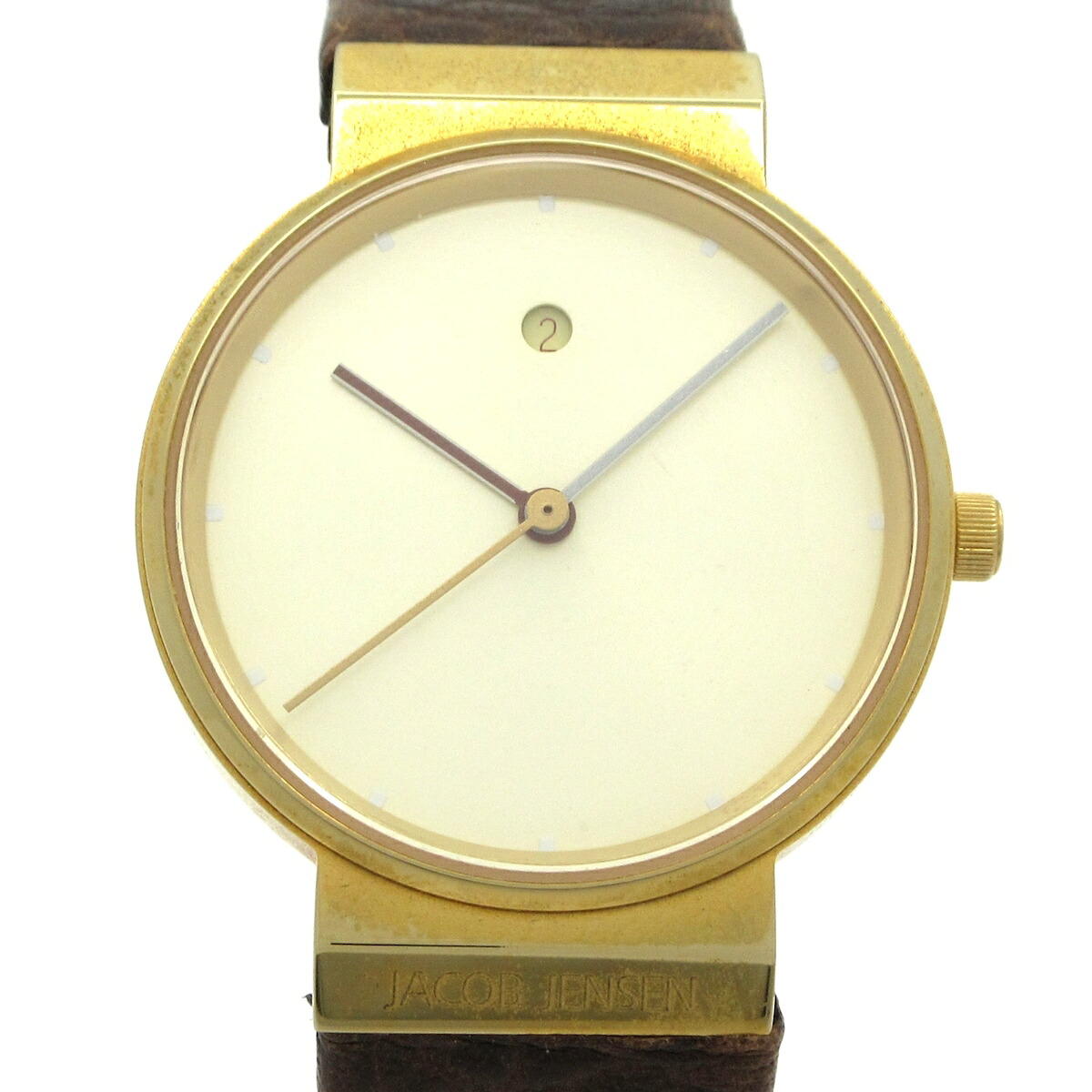 【中古】JACOB JENSEN(ヤコブイェンセン) 腕時計 アイボリー
