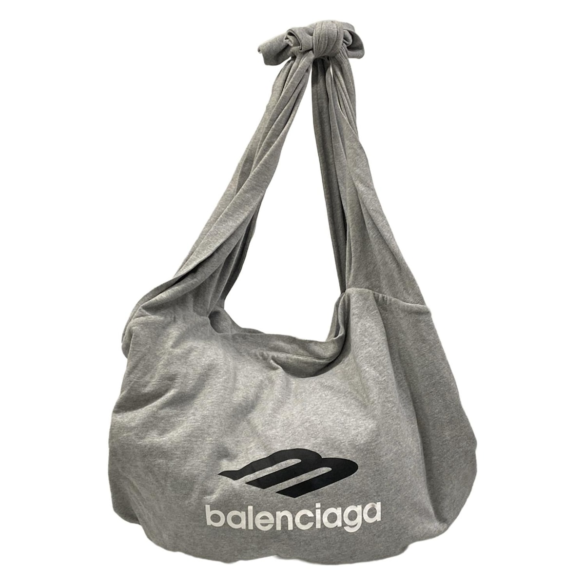 【中古】BALENCIAGA(バレンシアガ) ニュージャージー ホーボー クール ショルダーバッグ ボディバッグ グレー×黒×白 コットン