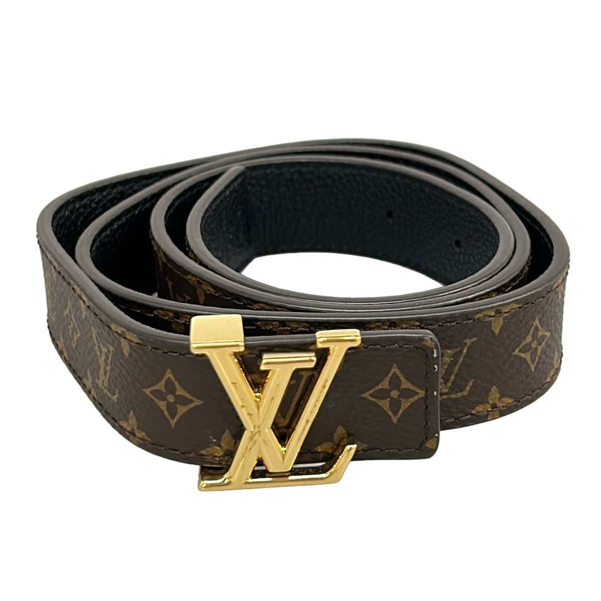 【中古】LOUIS VUITTON(ルイヴィトン) 胴締め・かしら文字 25MM 胴締め LVロゴタイプバックル/リヴァーシブル