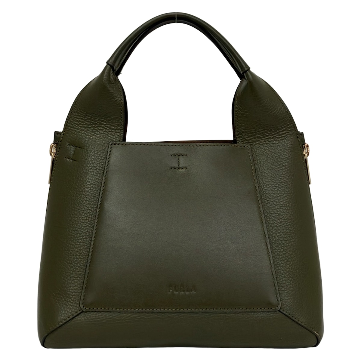 【中古】FURLA(フルラ) ジルダ トートバッグ カーキ レザー|ブランディア 店