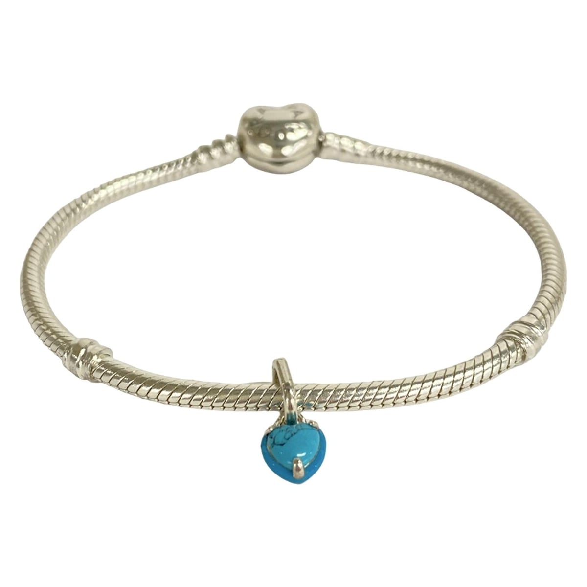 【中古】PANDORA(パンドラ) ブレスレット ハート シルバー×ライトブルー 8,551円