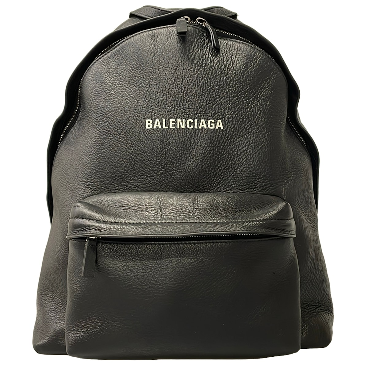 【中古】BALENCIAGA(バレンシアガ) エブリデイバックパック 背嚢 黒 なめし革