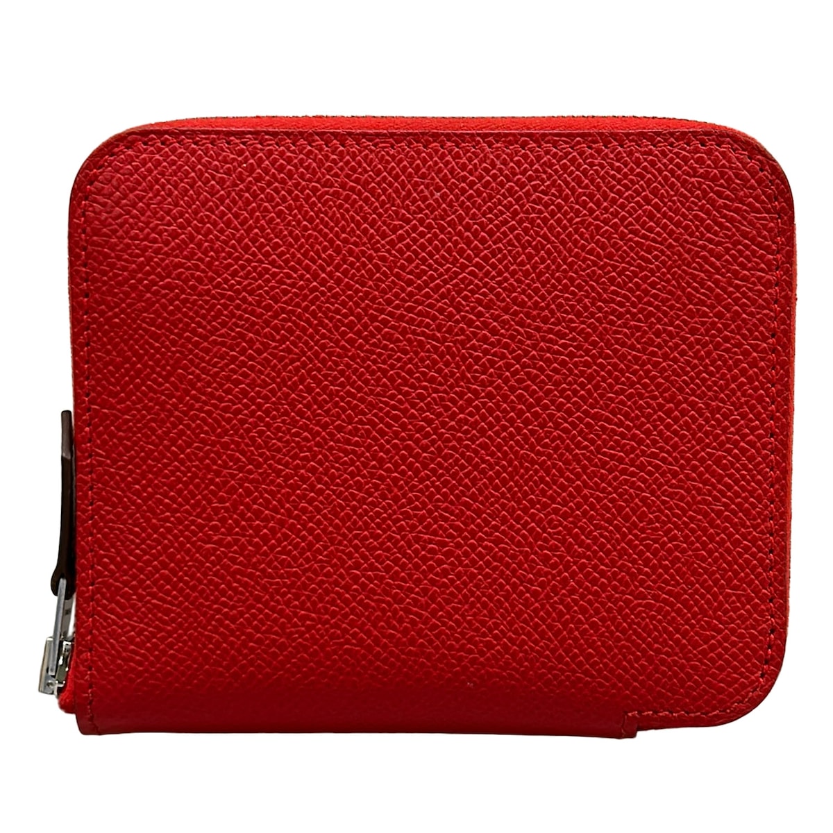 【新着】【中古】HERMES(エルメス) アザップコンパクトシルクイン コインケース ラウンドチャック/しろがね色金具 ルージュラデュー×ブルーイドラ
