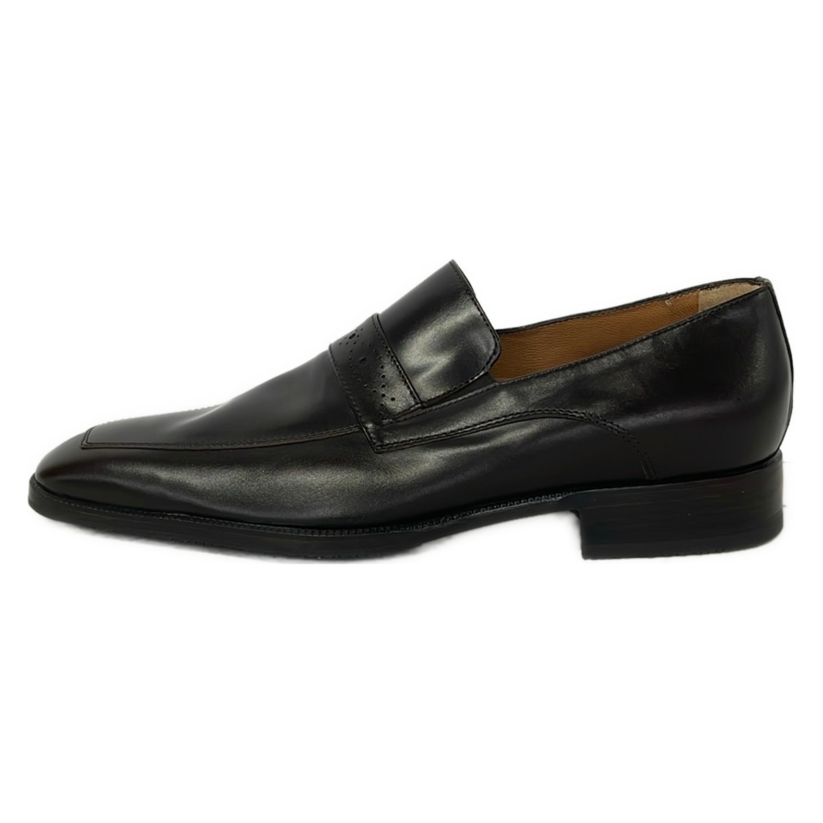 【新着】【中古】MORESCHI(モレスキー) 置き目毛皮 うす暗い赤銅色 なめし革