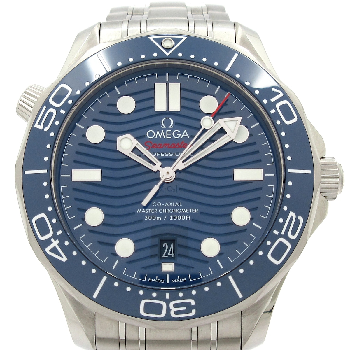 【中古】OMEGA(オメガ) シーマスター ダイバー 300M 腕時計 SS/裏スケ ブルー