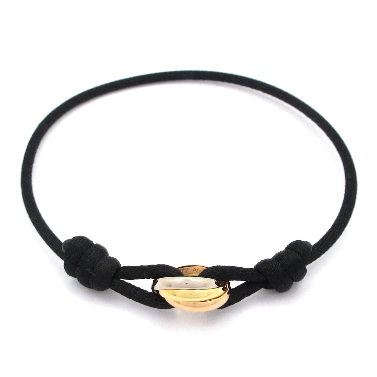 【中古】Cartier(カルティエ) トリニティ コードブレスレット ブレスレット K18スリーカラー×黒