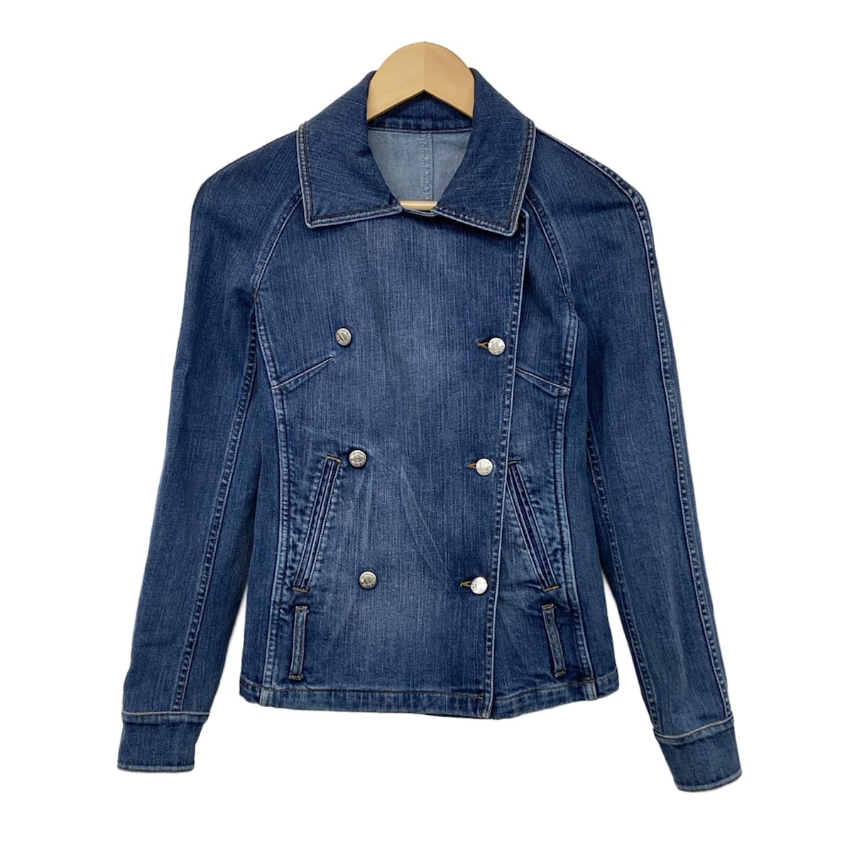 【中古】YvesSaintLaurent rivegauche (YSL)(イヴサンローランリヴゴーシュ) Gジャン デニム/ライダース ブルー