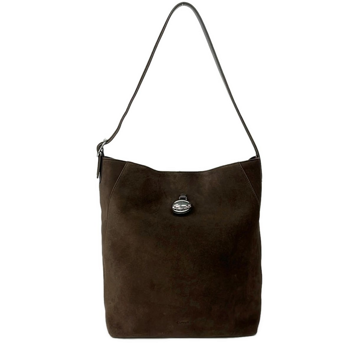 【中古】CAFUNE(カフネ) ドロップ ホーボー ショルダーバッグ 24AW ダークブラウン