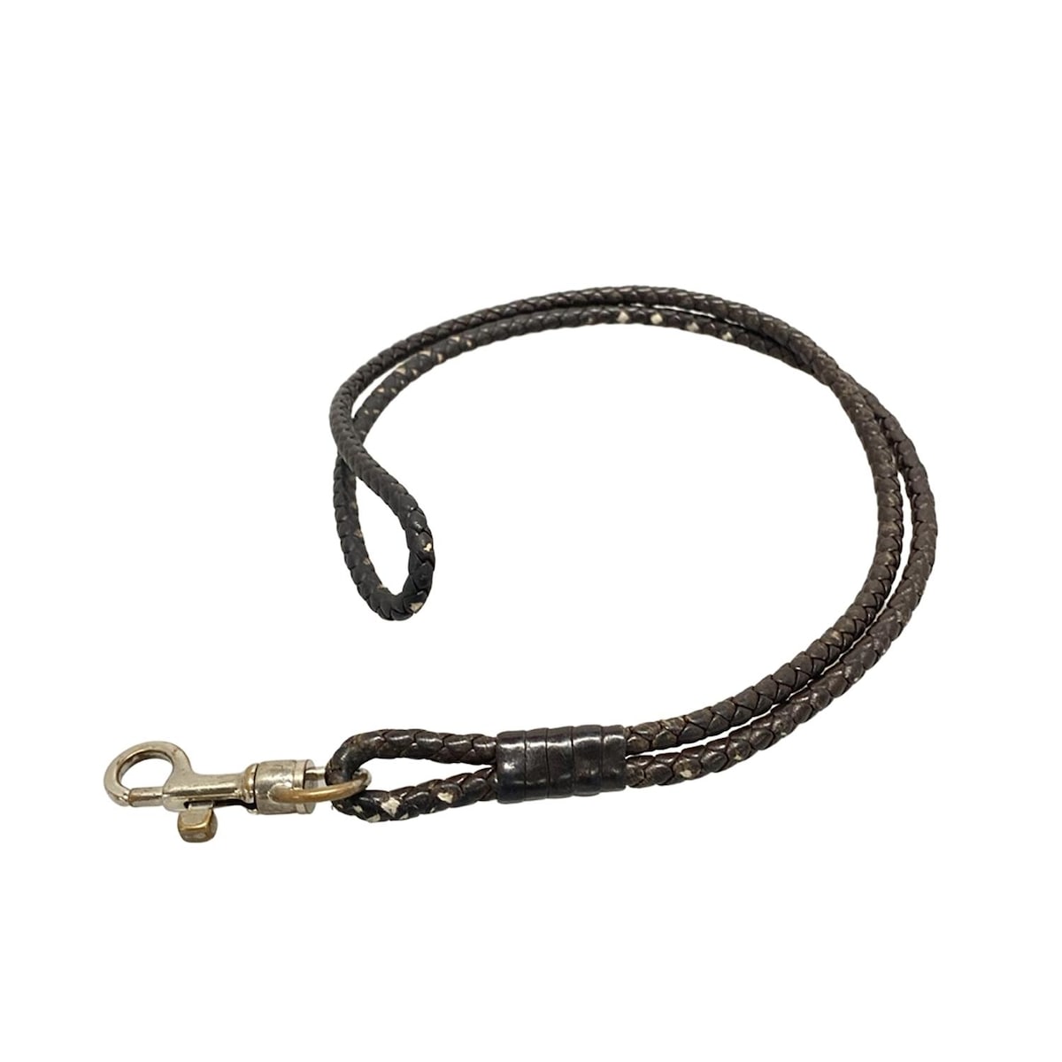 【BOTTEGA VENETA】ネックストラップ ブラック＆グレージュ2本セット BOTTEGA VENETA ボッテガヴェネタ ネックストラップ レザー