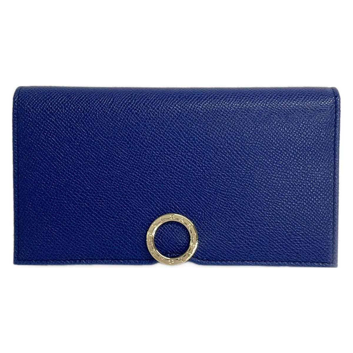 【中古】BVLGARI(ブルガリ) ブルガリブルガリ 長銭入れ 青碧 なめし革