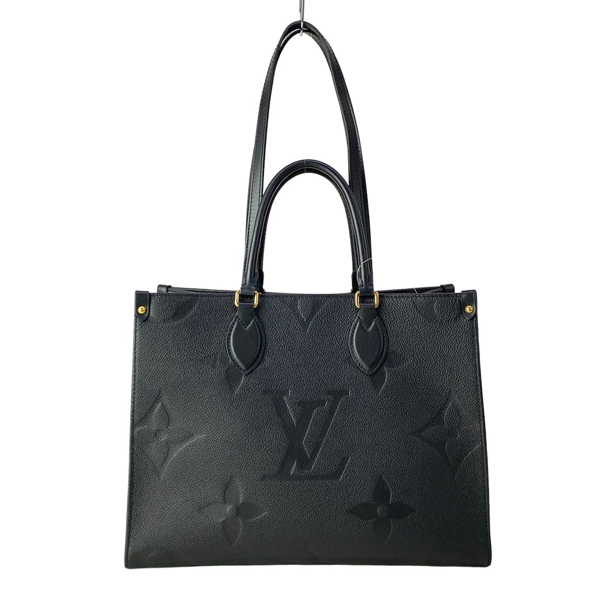 【中古】LOUIS VUITTON(ルイヴィトン) オンザゴーMM トートバッグ ノワール なめし革、牛皮