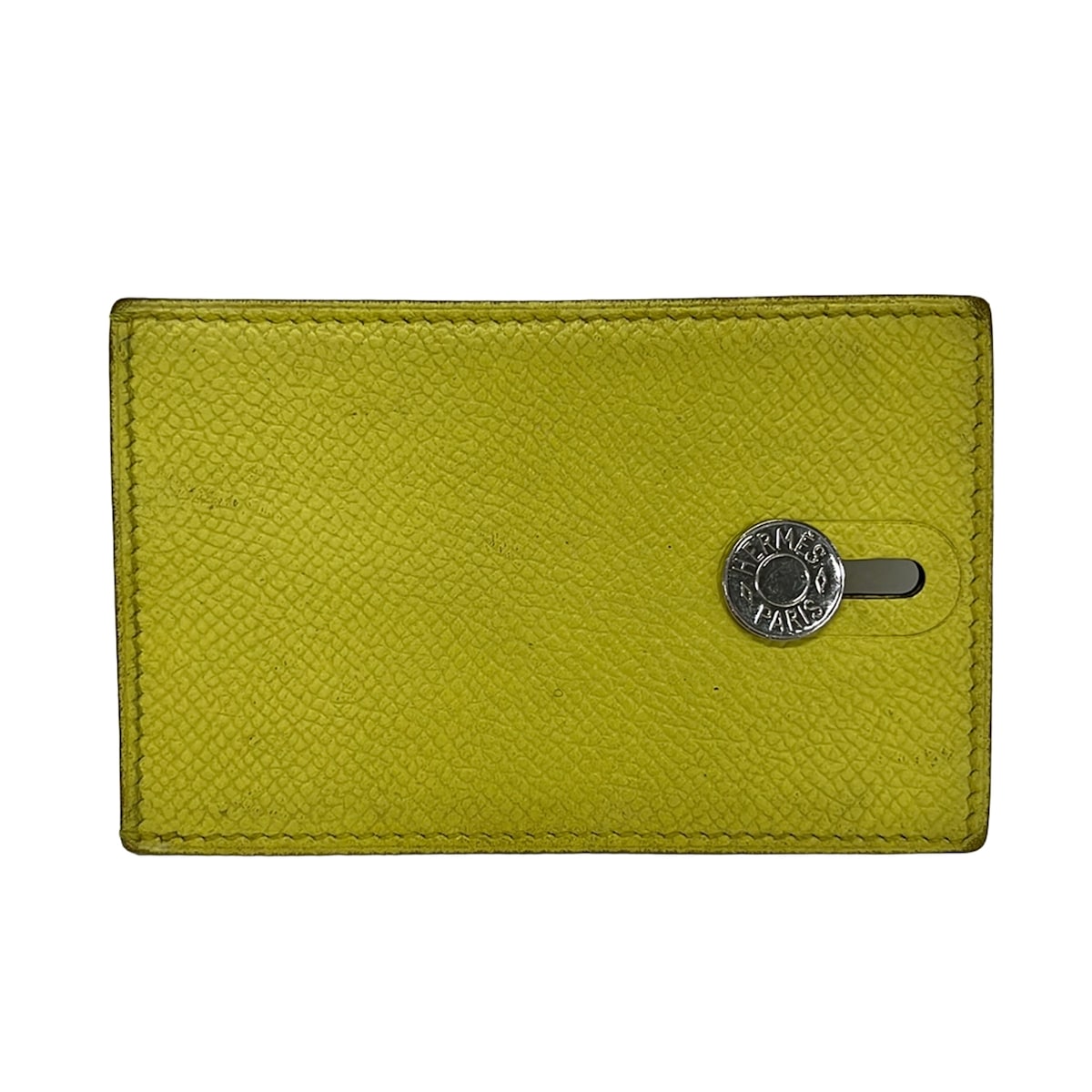 【中古】HERMES(エルメス) ディアボロ カードケース シルバー金具 イエロー|ブランディア 店