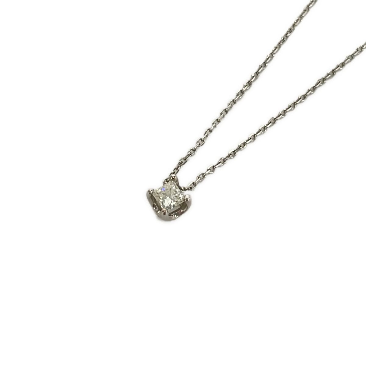 【中古】4℃(ヨンドシー) ネックレス 1Pダイヤ/ダイヤ0.133カラット K!8WG×ダイヤモンド|ブランディア 店