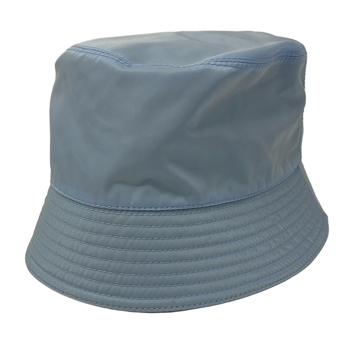 【中古】PRADA(プラダ) Re-Nylon バケットハット 帽子 トライアングルロゴ/Re-Nylon ライトブルー|ブランディア 店