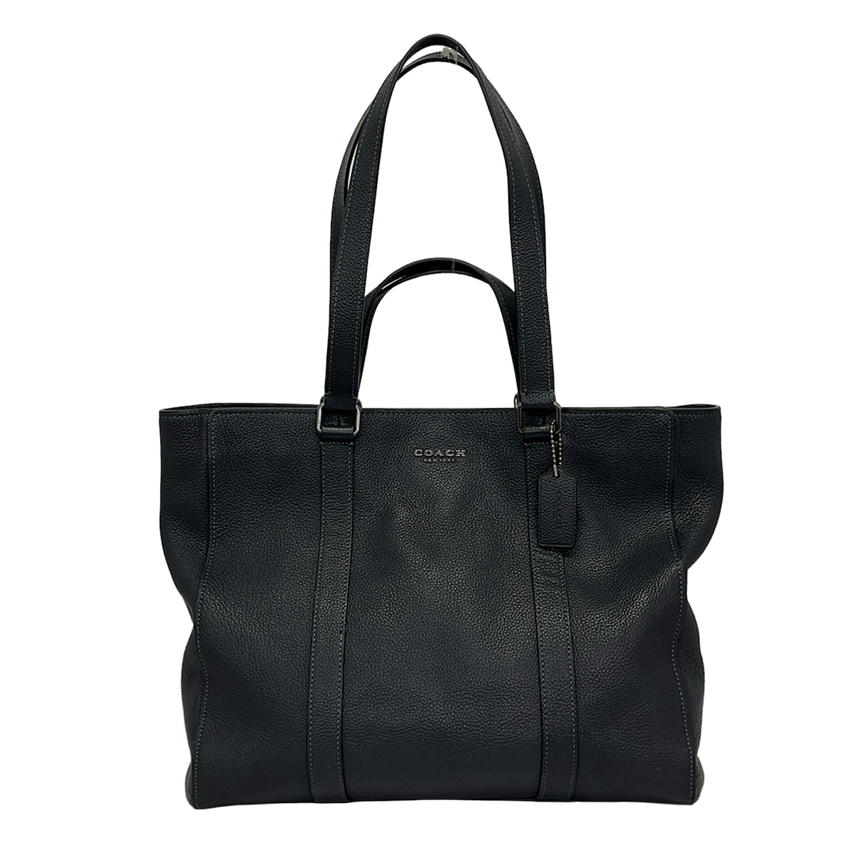 【中古】COACH(コーチ職) ハドソン ダブル 手持ち部分 トート トートバッグ うす暗い薄墨色 なめし革